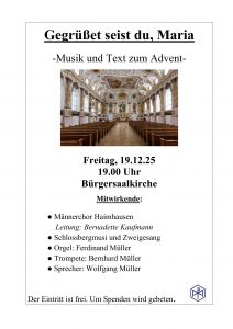 Adventssingen „Gegrüßet seist du Maria“