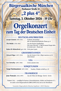 ,,2+4″: Orgelkonzert zum Tag der deutschen Einheit